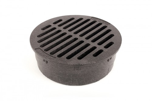 G6RFB - Black 6" Round Flat Grate