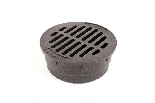 G4RFB - Black 4" Round Flat Grate